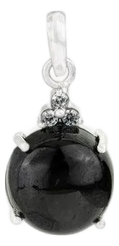 Classic Black Star Fine Jewelry Pendant With Zircons in 925 Silver