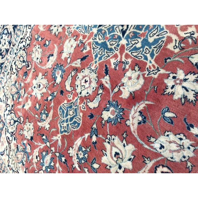 Hand Knotted Isfahan Rug, 1960s For Sale - Image 10 of 17