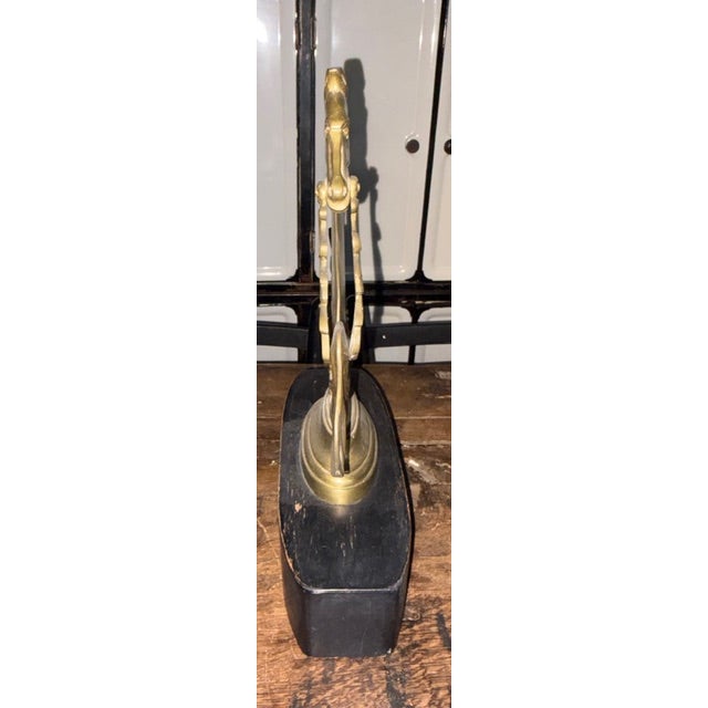 Mid Century Solid Brass Venetian Sea Horses - Oar Lock for Gondolas, Decorative Objects For Sale In New York - Image 6 of 9