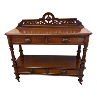Antique English Victorian Mahogany Sideboard or Buffet Server, 1850 For Sale