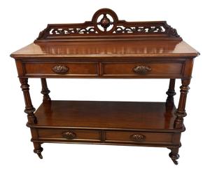Antique English Victorian Mahogany Sideboard or Buffet Server, 1850