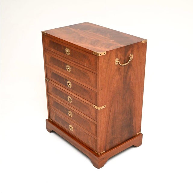 1930s Vintage Military Campaign Chest of Drawers, 1930 For Sale - Image 5 of 10