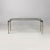 Italian modern console in steel and glass, 1970s Console with a rectangular glass top and a structure made up of six...