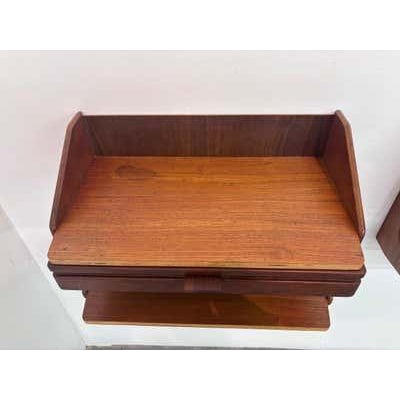 Mid-Century Modern Danish Teak Nightstands in Hans J. Wegner Style, Mid-Century 1958, Pair For Sale - Image 3 of 17