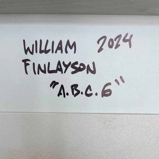 William Finlayson Jr. Acrylic on Wood Assemblage Titled: "a.b.c. 6” 2024 For Sale In West Palm - Image 6 of 7