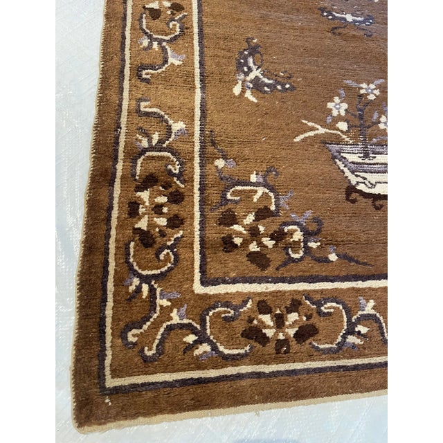 Antique Chinese Small Rug For Sale In Los Angeles - Image 6 of 9