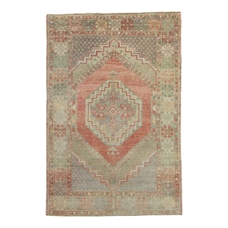 Turkish Vintage Anatolian Rug 3'8" x 5'6" #17570 For Sale