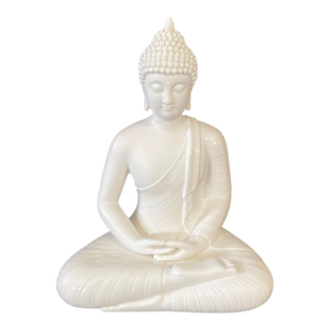 Vintage Lg Blanc De Chine Meditating Seating Buddha 11" H