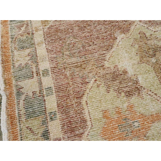 Rustic Galerie Shabab Collection Early 20th Century Turkish Oushak Throw Rug For Sale - Image 3 of 7