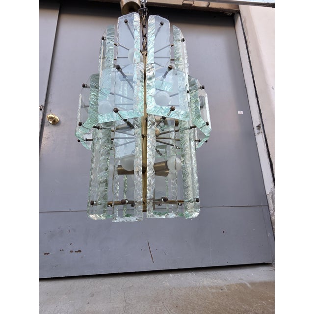 Chandelier in Crystal from Fontana Arte, Italy, 1950s For Sale - Image 6 of 14