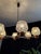 Mid-Century Modern 6-Arm Chandelier with Pressed Glass Shades, Late 20th Century For Sale - Image 6 of 17
