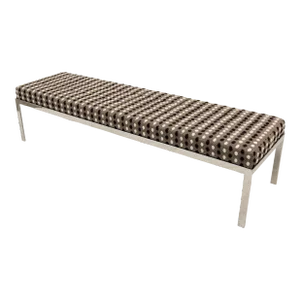 Mid-Century Modern Style Large Rectangular Cambridge Metal Bench by Cumberland