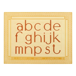 1907 Dutch Letterpress Sheet, Matted (Abcde Fghijk Mnpst) For Sale