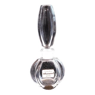 1960s Cut Crystal Perfume Bottle With Matching Stopper For Sale