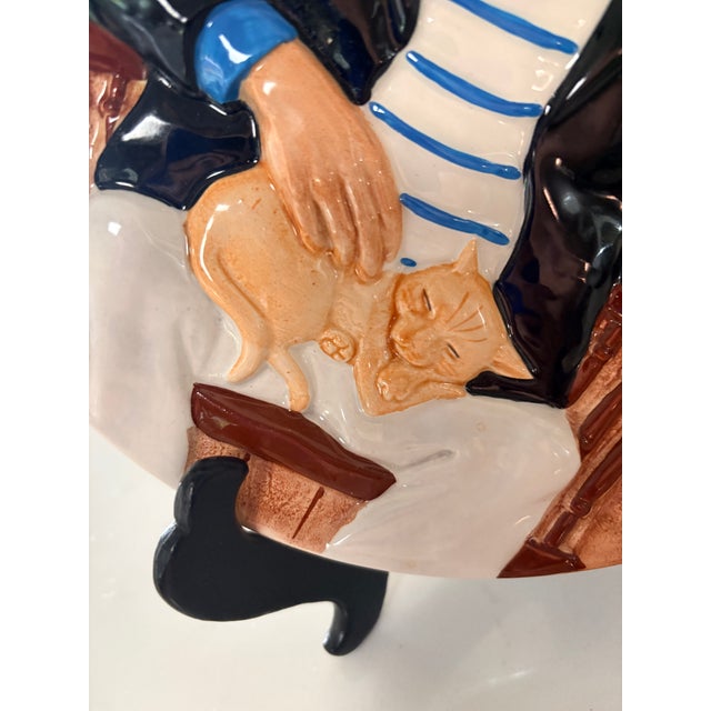1980s 1985 Davenport Pottery "Jack Tar" 3d Relief Ceramic Plate by Douglas v. Tootle For Sale - Image 5 of 8