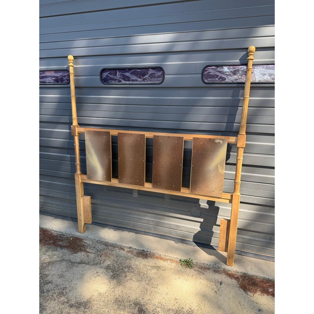 Chinese Mid 20th Century Chinese Chippendale Faux Bamboo Queen Headboard For Sale - Image 3 of 8