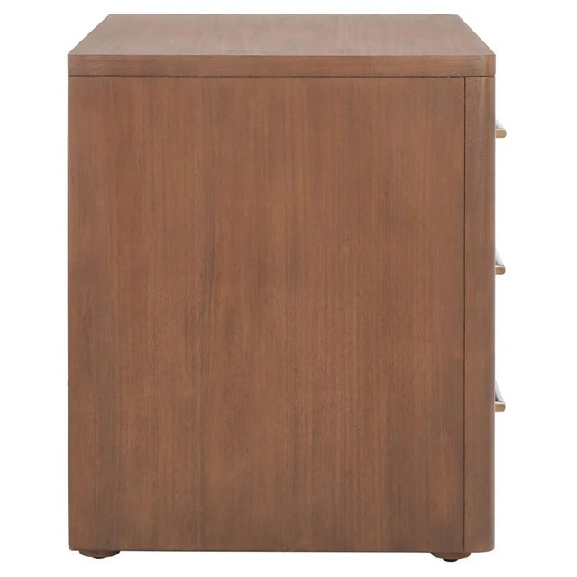 Rosey 3 Drawer Wood Nightstand - Brown For Sale In Philadelphia - Image 6 of 11