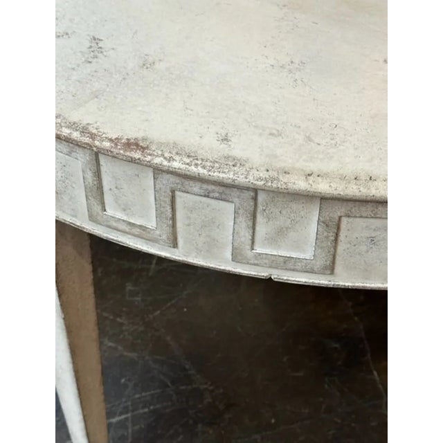 19th Century 19th Century Swedish Neo-Classical Painted Demi-Lune Consoles For Sale - Image 5 of 7