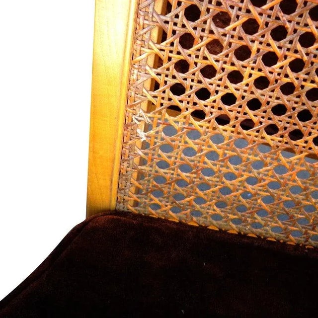 Brown (1) Lane High Back Cane Burl Dining Chairs 8 Available For Sale - Image 8 of 13