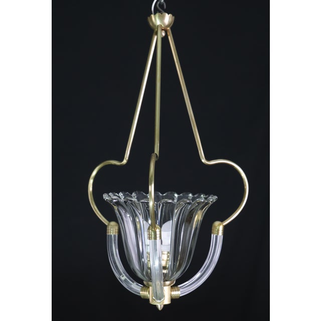 1940s Art Decò Murano Glass Pendant Chandelier by Ercole Barovier For Sale - Image 15 of 17