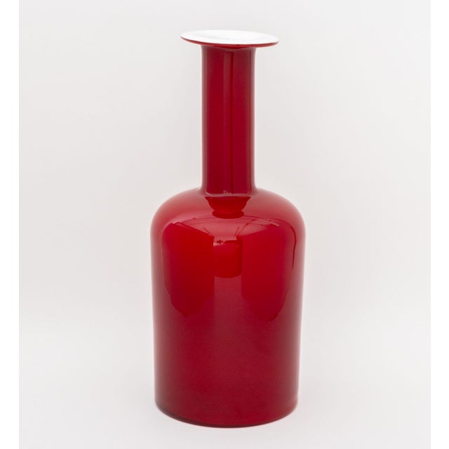 Glass Collection of Three Otto Brauer for Kastrup Holmgaard Glass "Gulvvase" Vases For Sale - Image 7 of 10