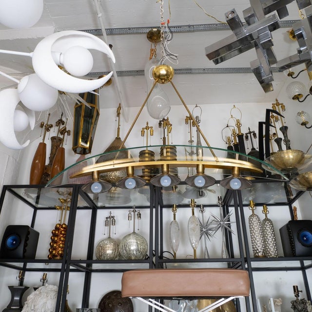 Rare Arched Glass Pendant by Pietro Chiesa For Sale In New York - Image 6 of 12