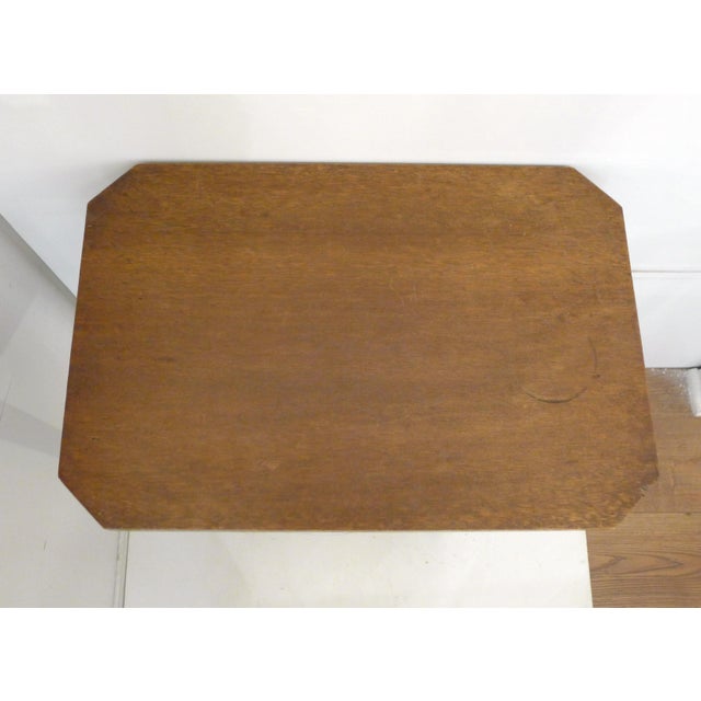 Small Art Deco Wooden Side Table, 1940s For Sale - Image 4 of 13