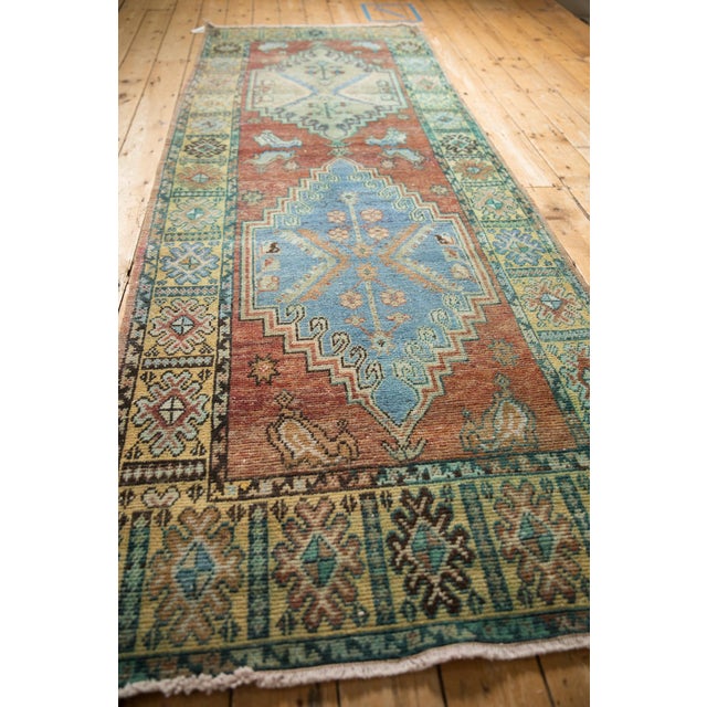 Old New House Vintage Distressed Anatolian Rug Runner - 3'7" x 10'1" For Sale - Image 4 of 9