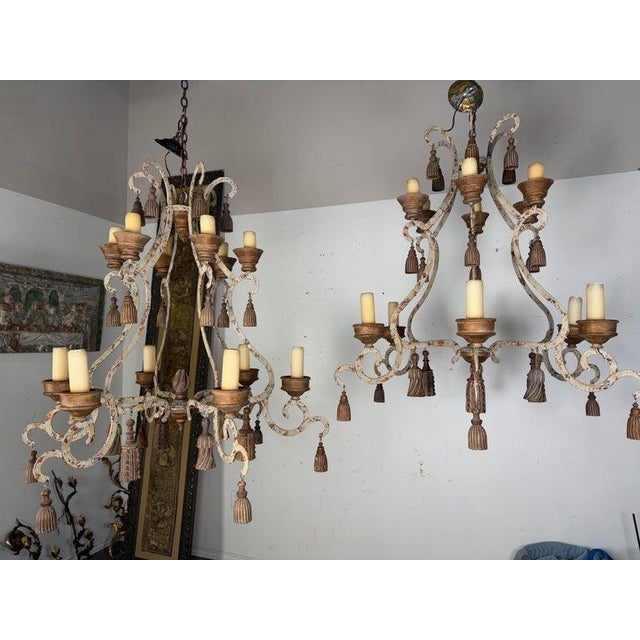 French Provincial Style Chandelier by Niermann Weeks-Pair Is Available For Sale - Image 10 of 12