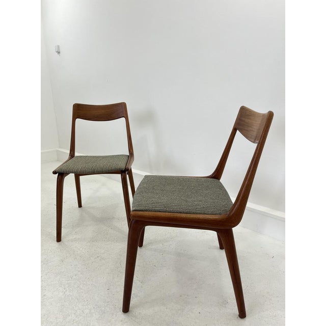 Mid-Century Modern Teak Boomerang Dining Chairs by Alfred & Erik Christensen for Slagelse Møbelværk, Set of 2 For Sale - Image 3 of 9