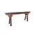 Rustic Distressed Rustic Pink Village Slim Narrow Wood Bench For Sale - Image 3 of 5