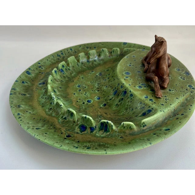 1950s Fun & Unique Hand-Crafted Large Horse Ashtray Catchall or Valet For Sale - Image 4 of 7