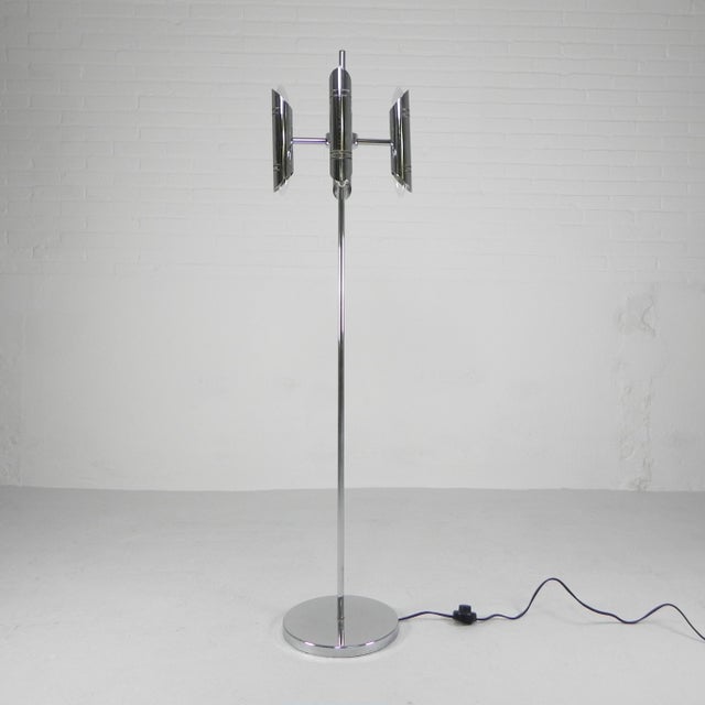 Vintage Space Age Chrome Floor Lamp, 1960s For Sale - Image 6 of 18