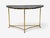 1970s LaBarge, German Modern, Demilune Console Table, Brass, Glass, Germany, 1970s For Sale - Image 5 of 14