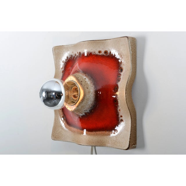 Fat Lava Ceramic Sconce from Hustadt Leuchten, 1970s For Sale - Image 6 of 6