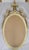 Share Vintage Italian 20th C Carved Wood Parcel Gilt & Silver Oval Wall Mirror For Sale - Image 12 of 15