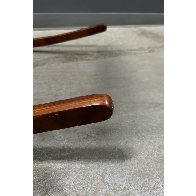 Frederik Kayser Teak and Rope Rocking Chair, Norway For Sale - Image 9 of 11