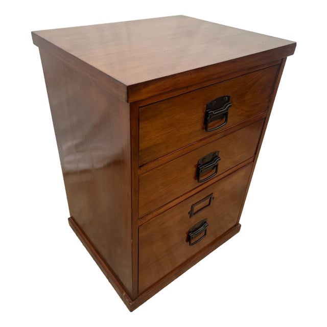 Vintage File Cabinet Mission Arts and Crafts Style Three Drawers One Legal Size For Sale