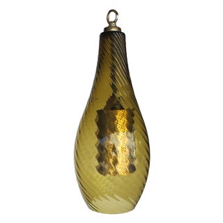 1960s Gold Glass Pendant For Sale