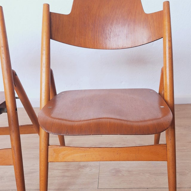 Mid-Century Modern Set of Vintage Folding Chairs by Egon Eiermann for Wilde & Spieth, 1960s For Sale - Image 3 of 9