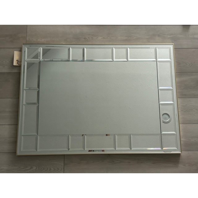 Vintage La Barge Mirror With Segmented Beveled Glass With Gold Metal Frame For Sale - Image 14 of 14