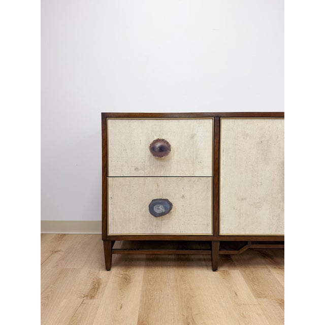 John Richard Designer Amethyst Geode Stone Credenza, Modern Statement Piece For Sale - Image 4 of 14