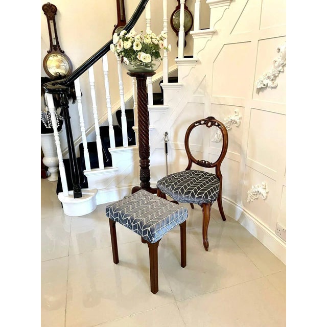 Antique Victorian Walnut Dining Chairs, Set of 6 For Sale - Image 13 of 14