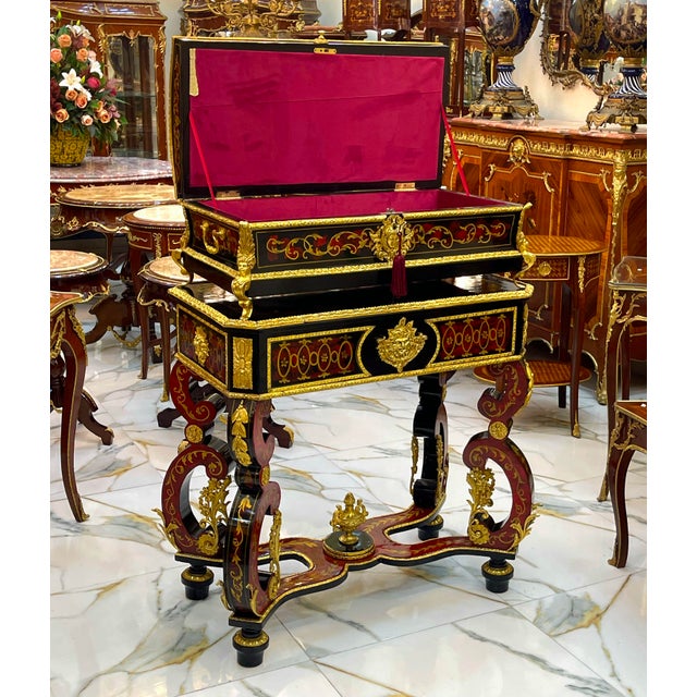 French Restoration-Inspired Marriage Chest on Ornate Stand – Handcrafted Wood & Gold Leaf For Sale - Image 4 of 4