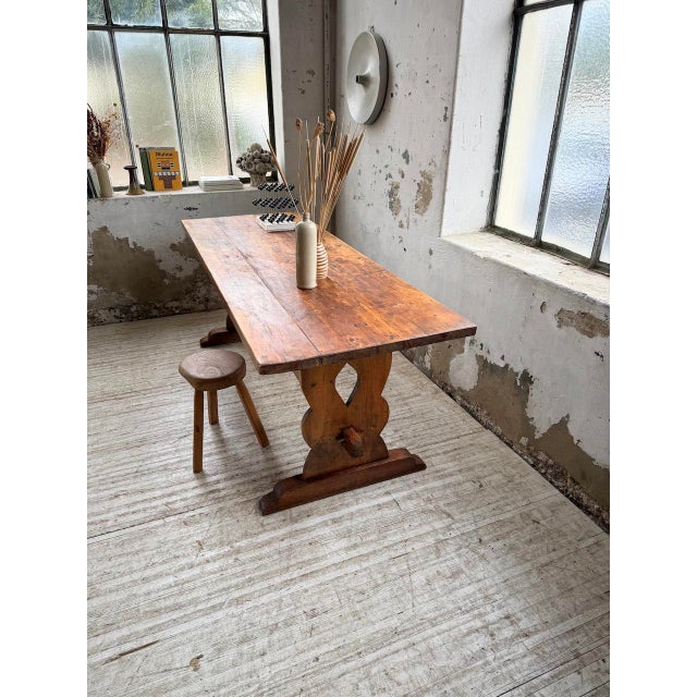 Monastery-Style Pine Farmhouse Table, 1950s For Sale - Image 14 of 18