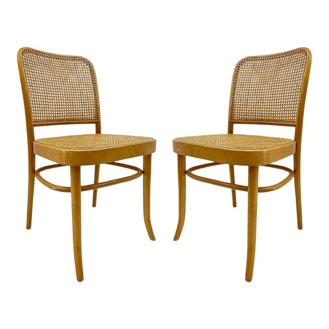 Vintage Salvatore Leone Vintage Bentwood Caned Chairs, Thonet Style For Sale