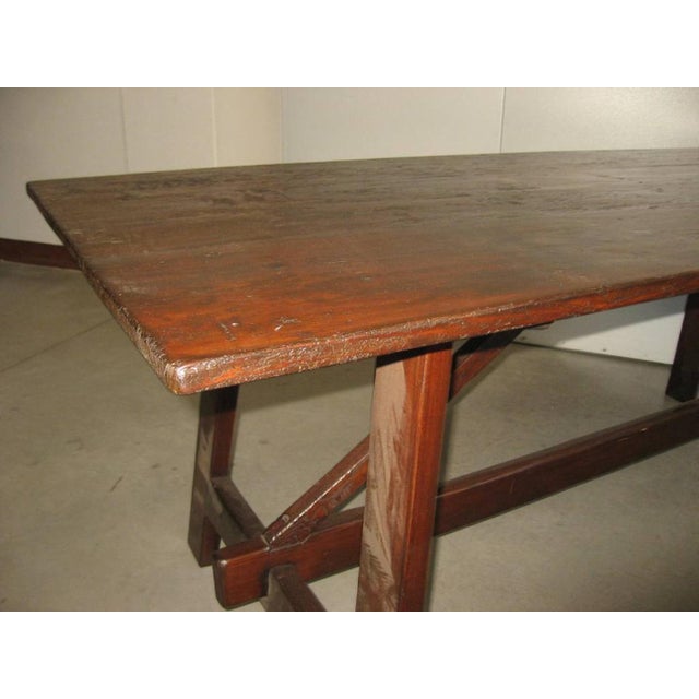 Brown Fir Capretta Table, 1950s For Sale - Image 8 of 15