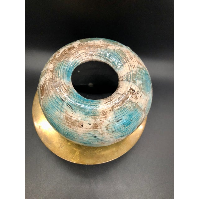 Vintage 1980’s Studio Pottery Vessel Glazed Vase Drip Pot For Sale - Image 12 of 12