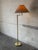 Brass Swing-Arm Floor Lamp With Pleated Shade Danish Mid-Century Modern 1960s For Sale - Image 10 of 11
