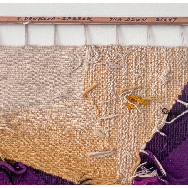 C. 1960s Modernist Handwoven FIber Art Textile Panel by Věra Drnková-Žáreck For Sale - Image 9 of 9